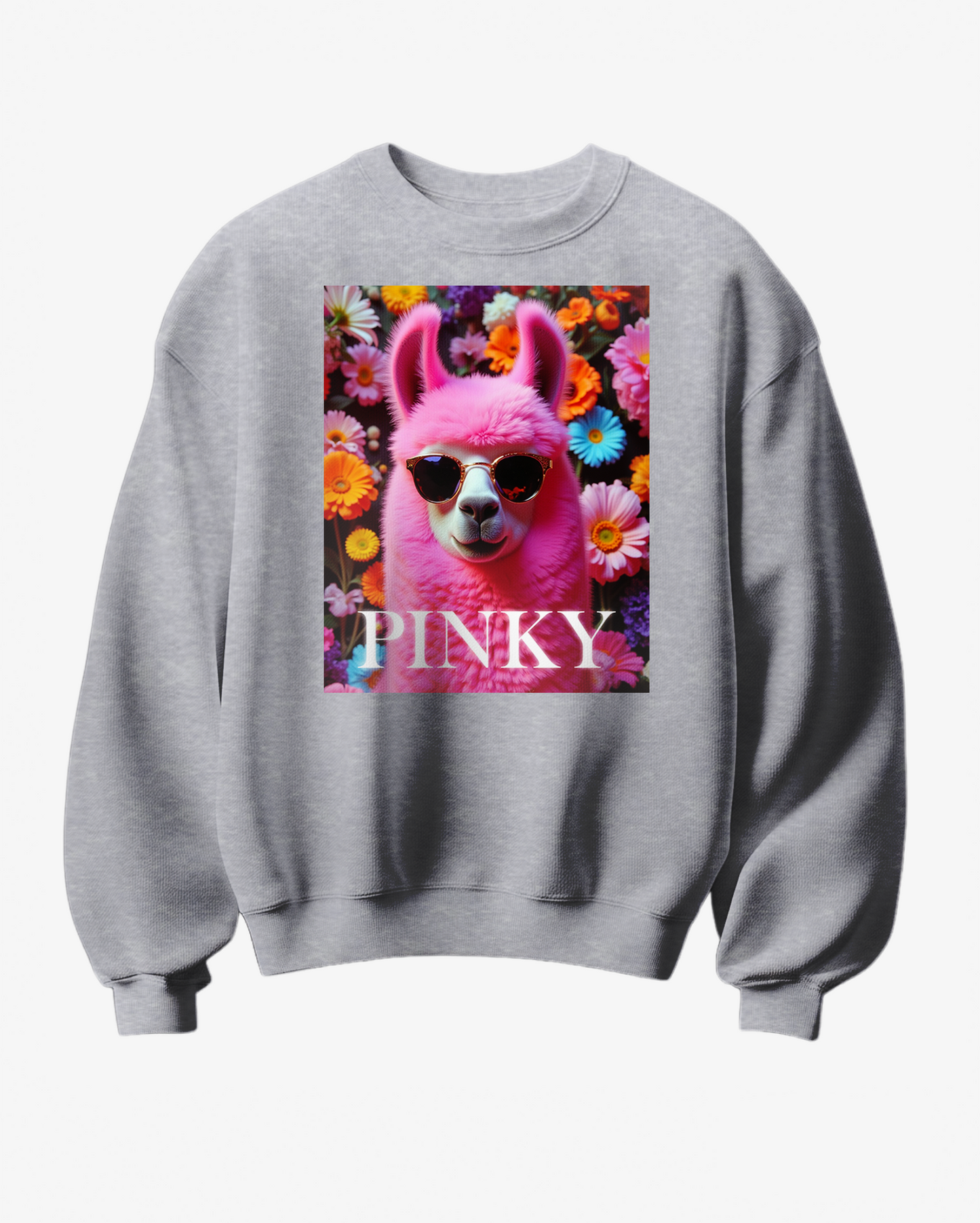 Sweatshirt Floral Pinkie Llama - Camale