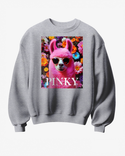 Sweatshirt Floral Pinkie Llama - Camale