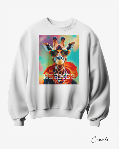 Sweatshirt H Giraffe - Camale