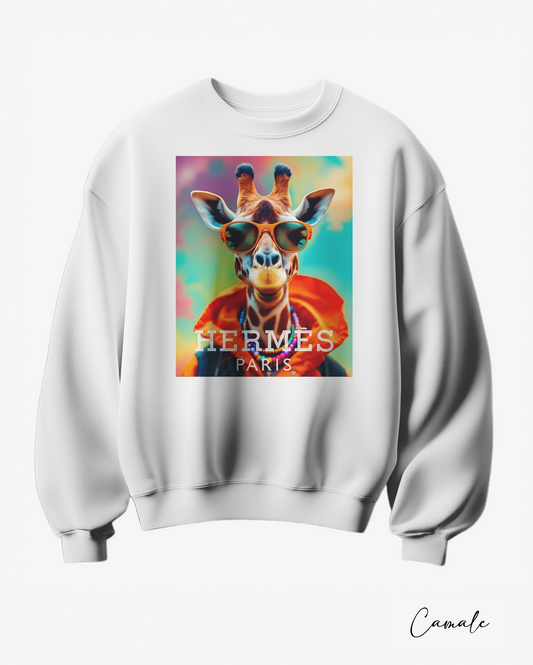 Sweatshirt H Giraffe - Camale