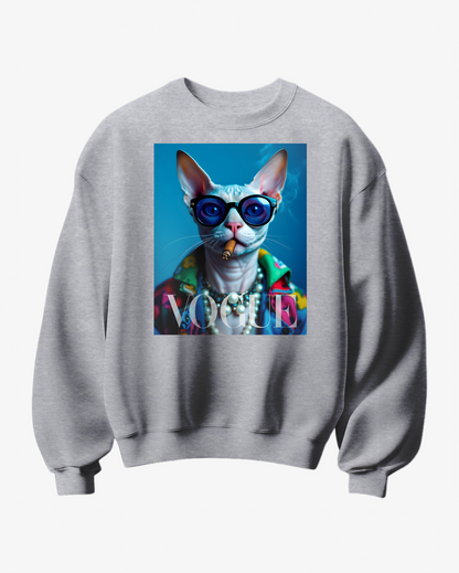 Sweatshirt Camalestore Sphynx VG em tecido confortável, com estampa de esfinge na frente, ideal para looks casuais.
