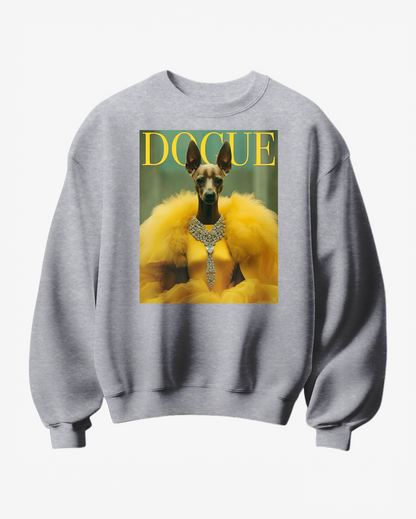 Sweatshirt amarela Dogue Edition da Camalestore, com design confortável e estilo moderno para cães.