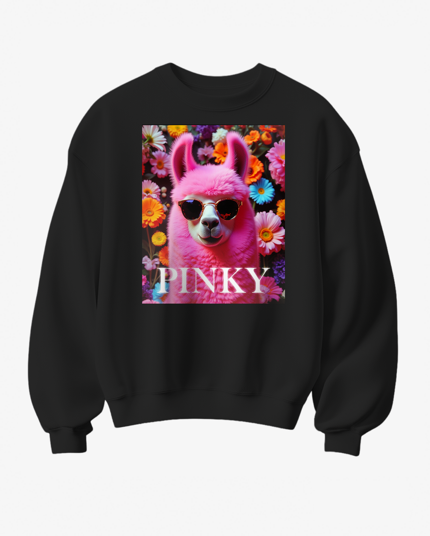 Sweatshirt Floral Pinkie Llama - Camale
