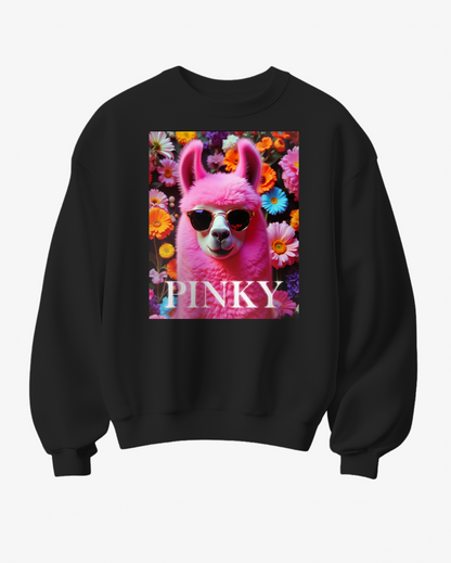 Sweatshirt Floral Pinkie Llama - Camale