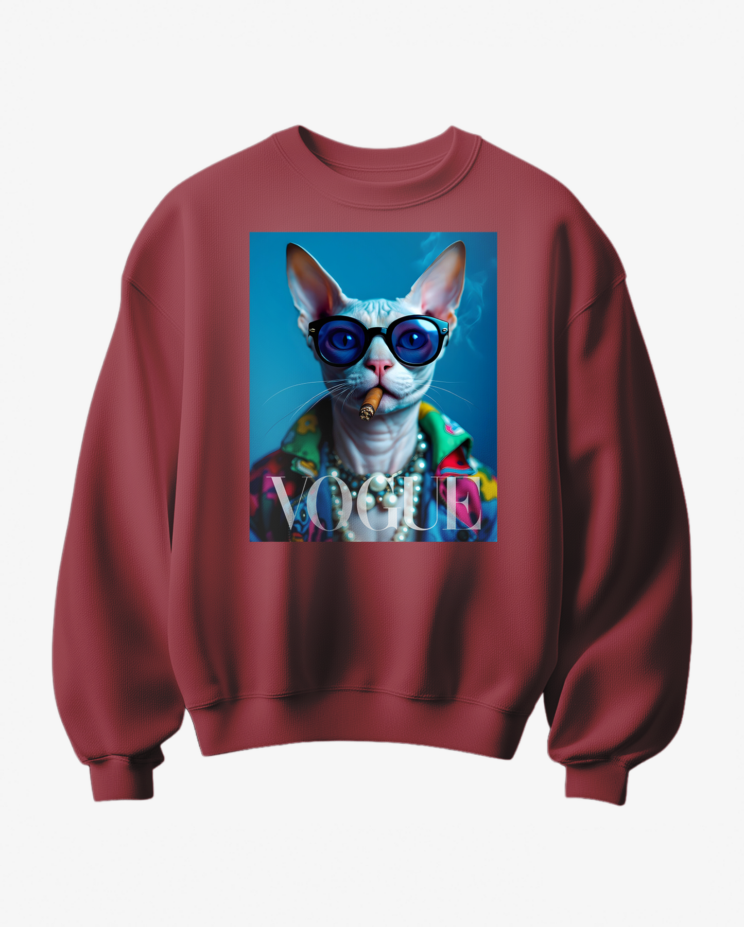 Sweatshirt Sphynx Camalestore com design de esfinge, cinza, com detalhes em tecido confortável, para um visual moderno e casual.