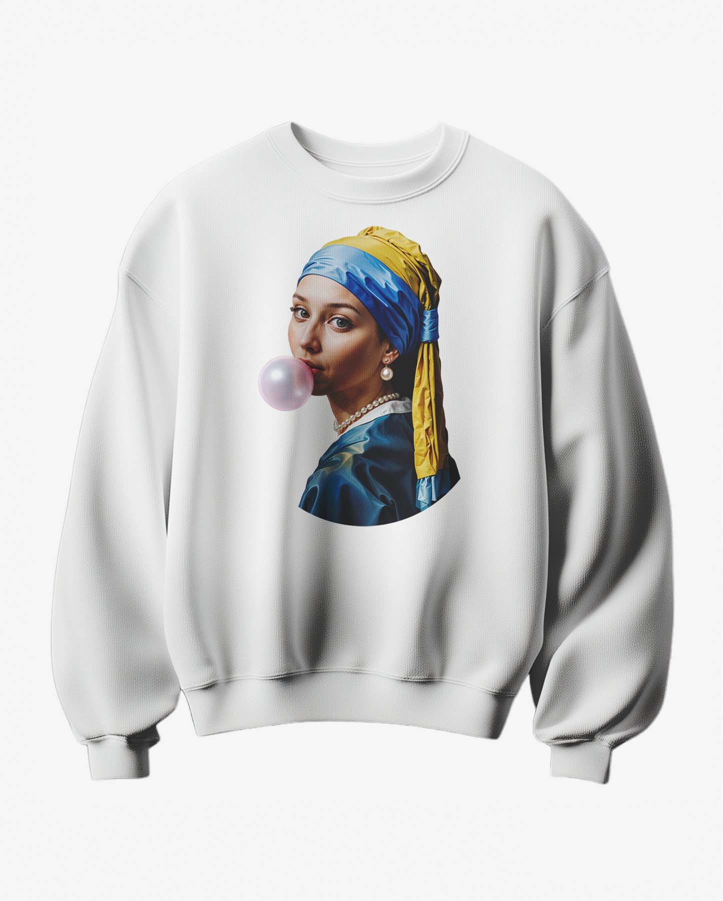 Sweatshirt Pearl Bubblegum da Camalestore, com tecido confortável, cor rosa bubblegum, detalhes de pérola e estilo casual.