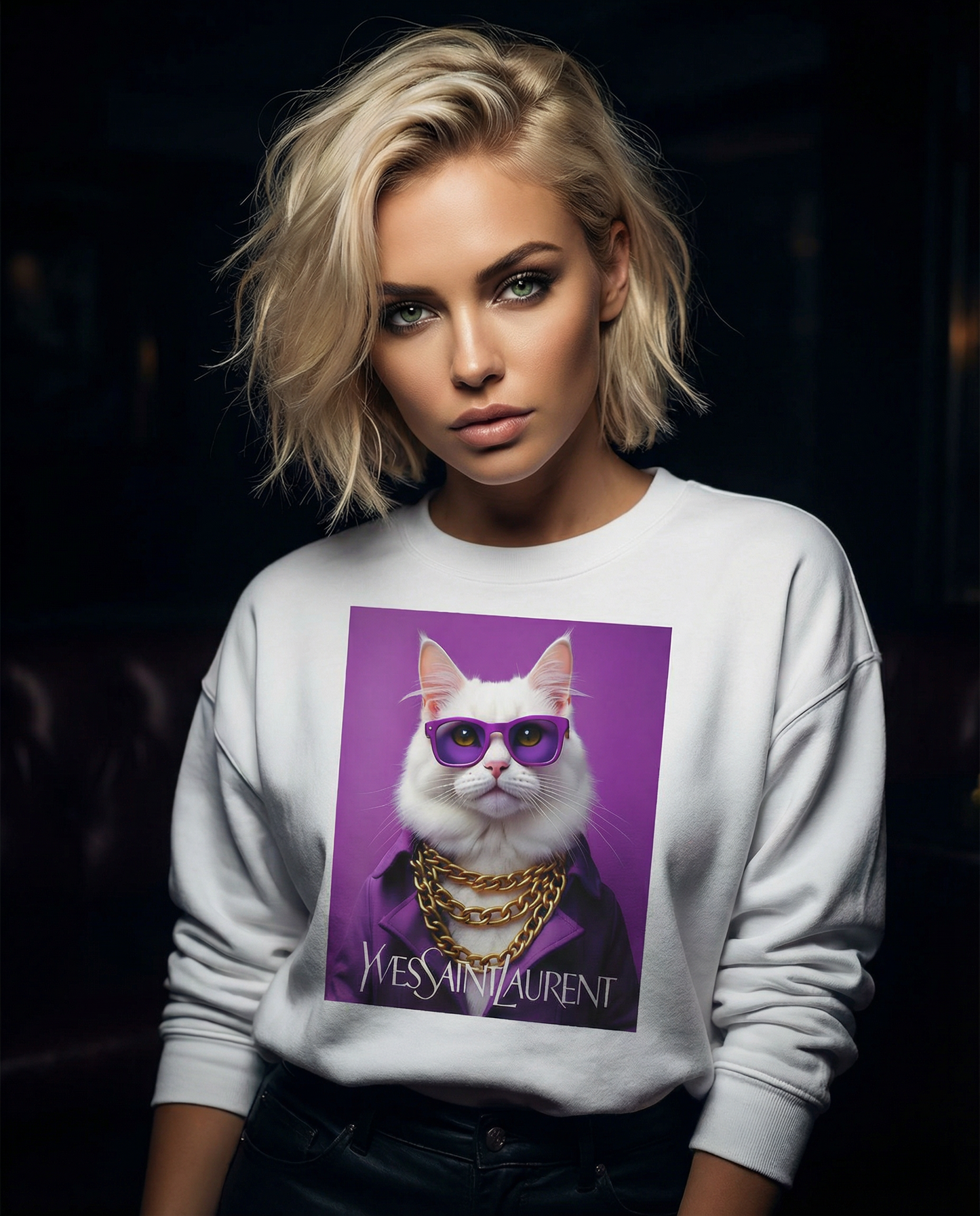 Sweatshirt Y White Fluffy - Camale