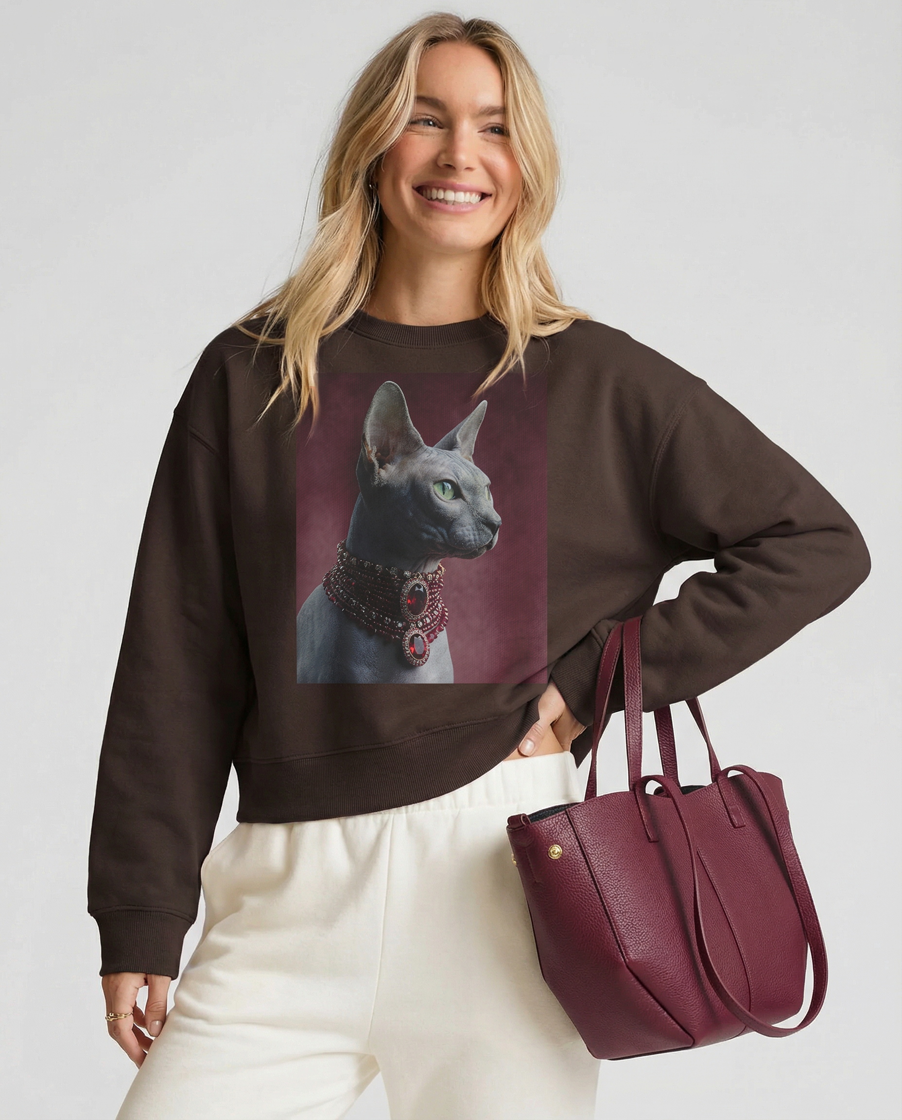 Sweatshirt Sphynx Royalty - Camale