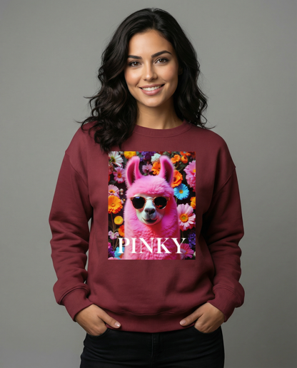 Sweatshirt Floral Pinkie Llama - Camale