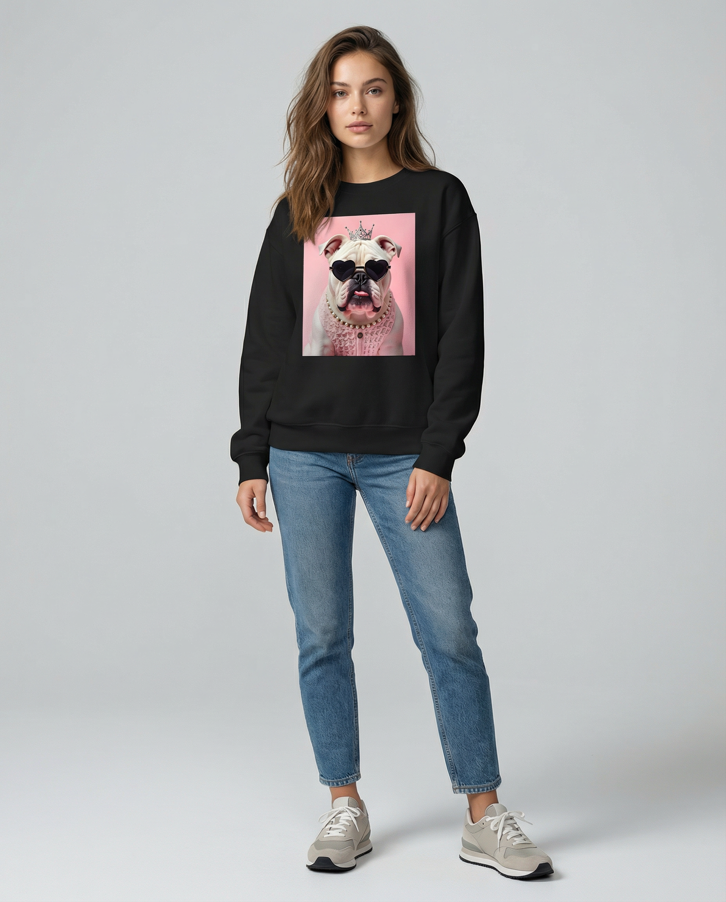 Sweatshirt Buldogue Queen - Camale