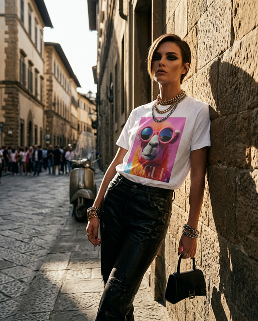 T-shirt Pink Camel Icon