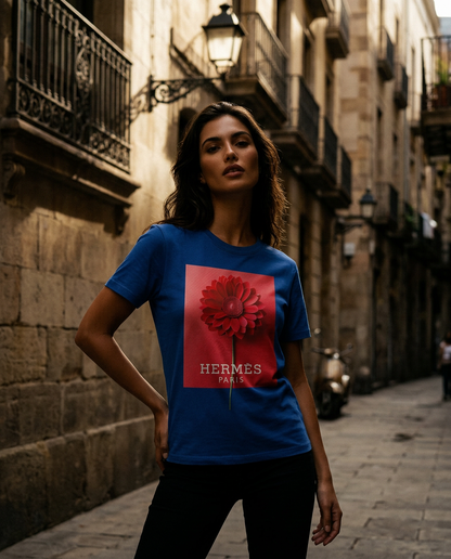 T-shirt Red Bloom Paris