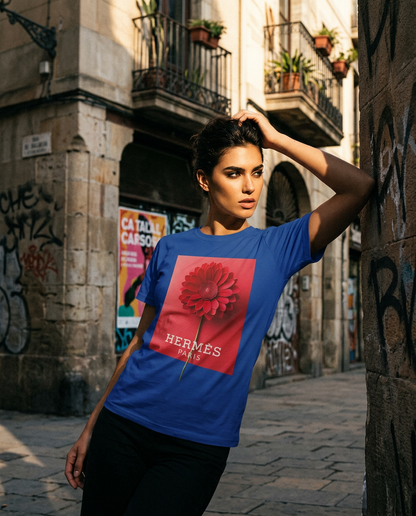 T-shirt Red Bloom Paris