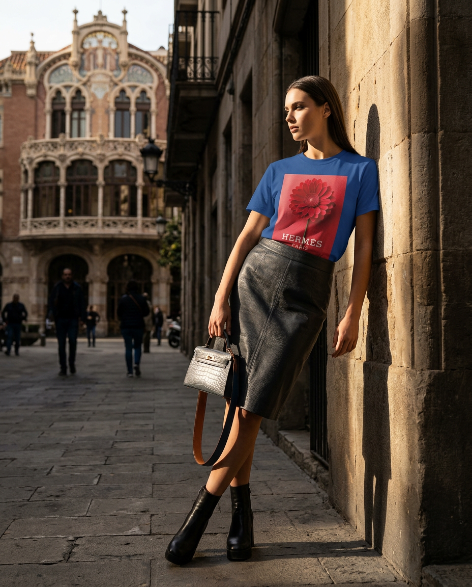 T-shirt Red Bloom Paris