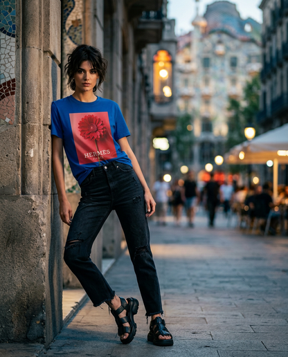 T-shirt Red Bloom Paris