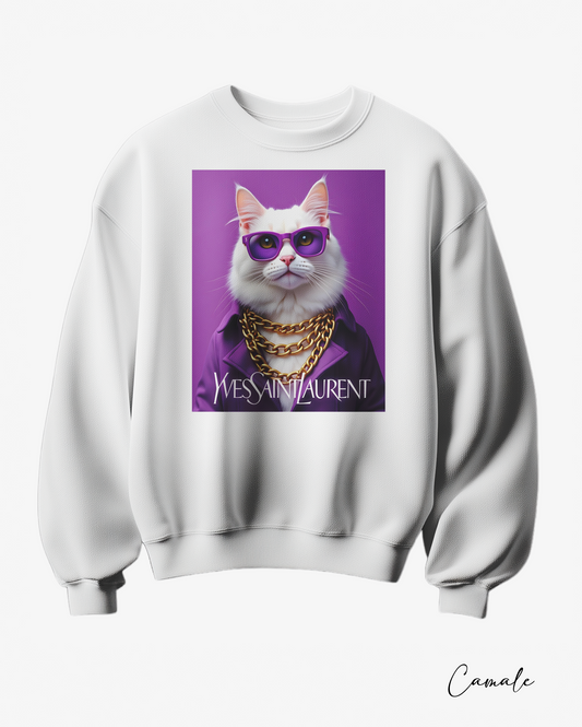 Sweatshirt Y White Fluffy - Camale