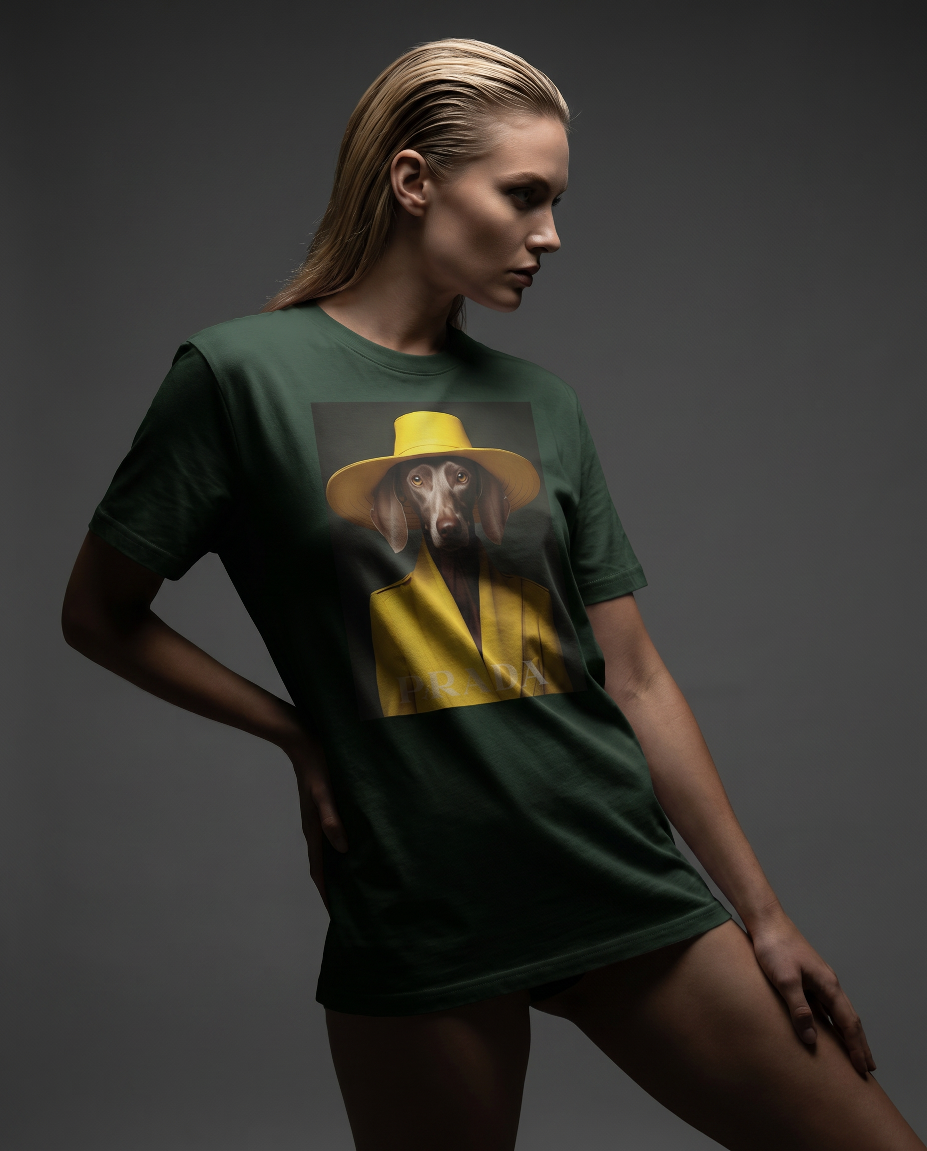 Camiseta amarela Wei da Camalestore, destaque com design moderno, vista frontal mostrando detalhes do tecido e corte casual.
