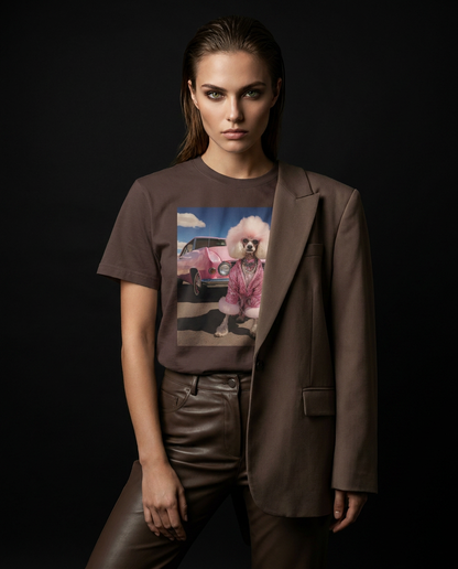 Camiseta Dream Ride da Camalestore com estampa urbana de moda streetwear, vista frontal, tecido confortável e design moderno.
