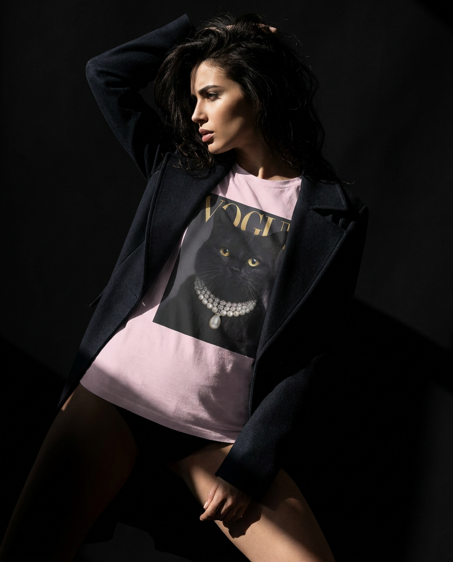 T-shirt Black Cat V