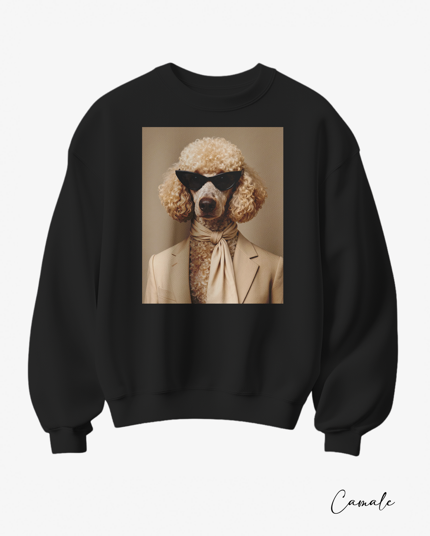 Sweatshirt poodle in Paris - Camale