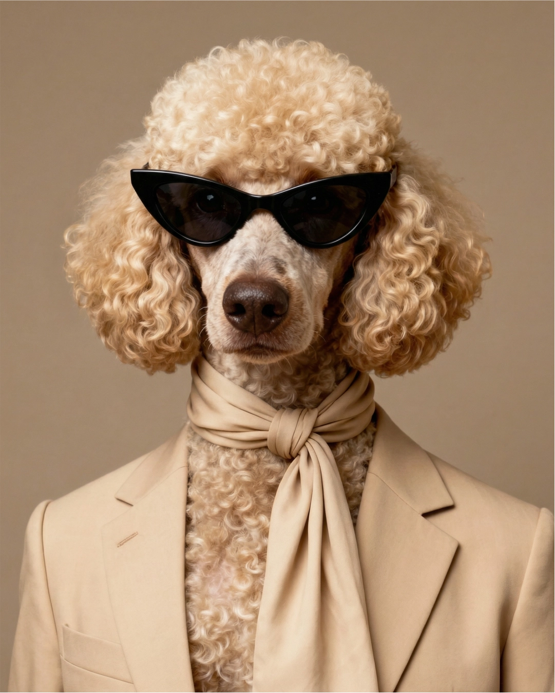 Camalestore T-shirt Poodle Tailor com estampa de poodle estilizado, texto e design moderno em tecido confortável.