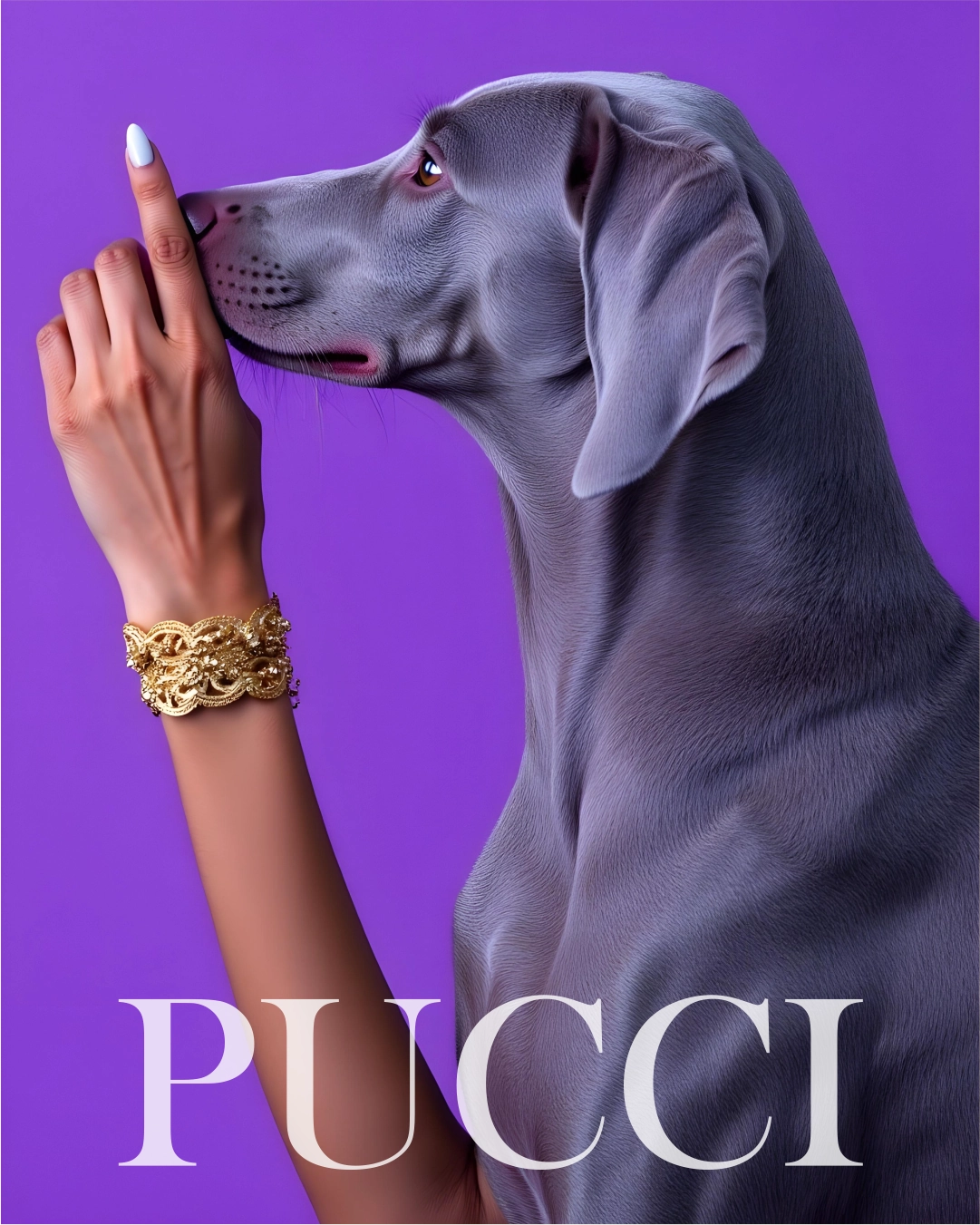 Camalestore T-shirt Pucci Violet, camiseta de algodão com estampa colorida, vista frontal do produto.