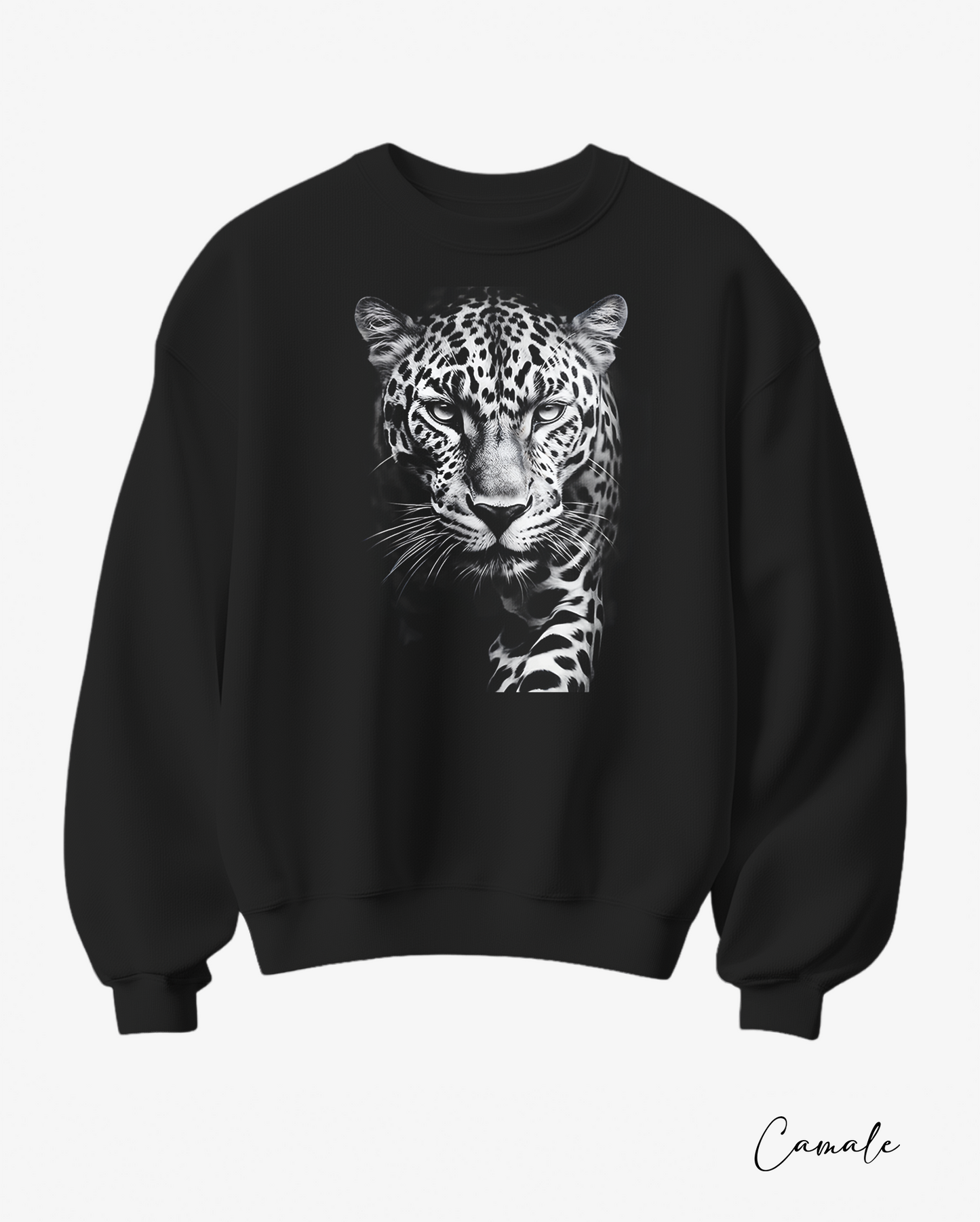 Sweatshirt Leopard B&W - Camale