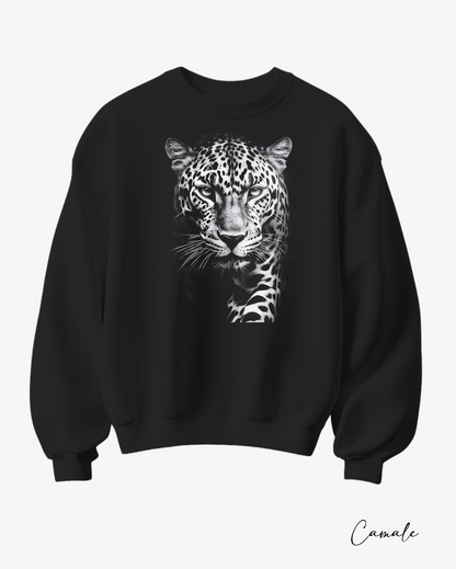 Sweatshirt Leopard B&W - Camale