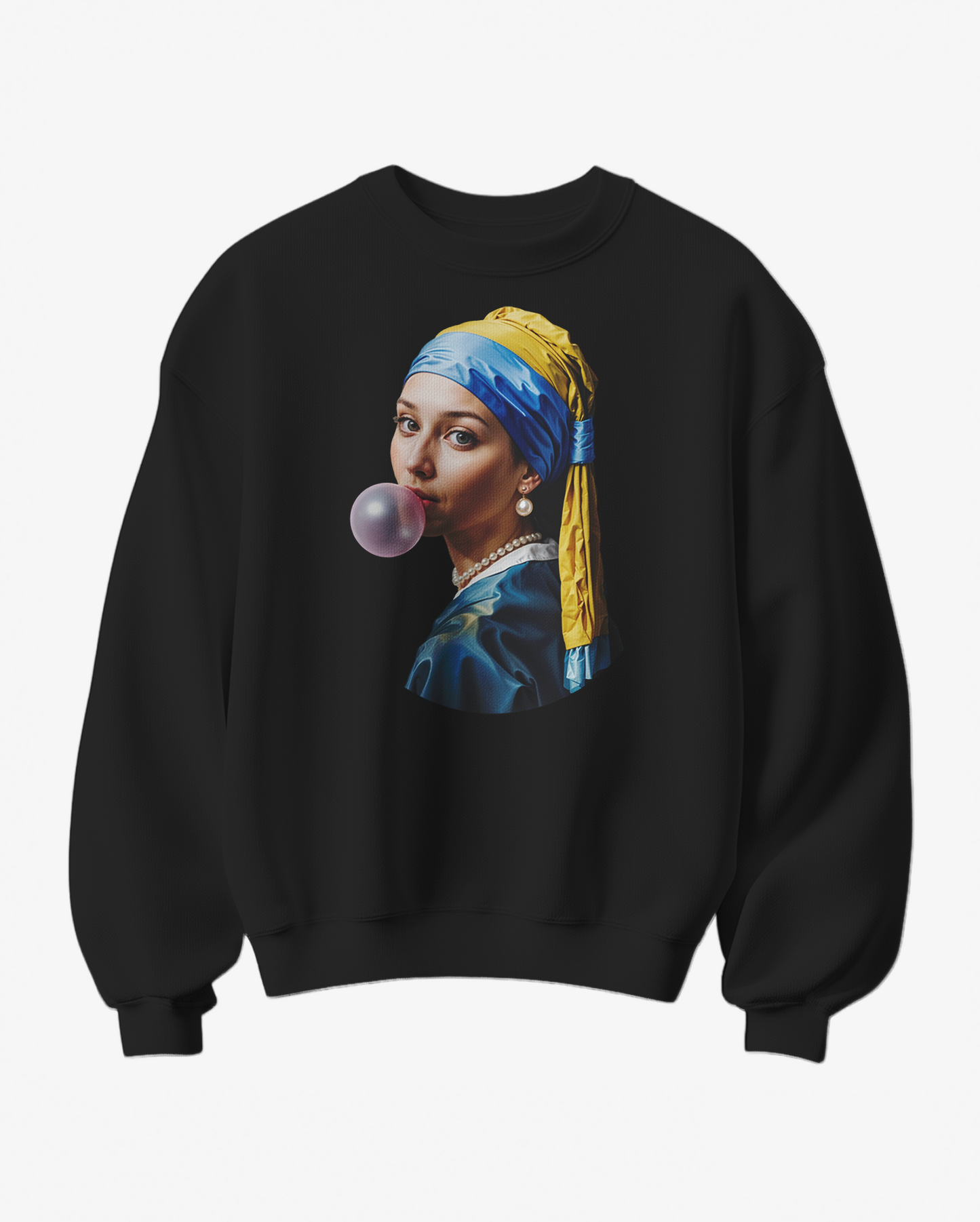 Sweatshirt Pearl Bubblegum da Camalestore com design confortável, cor rosa claro e detalhes elegantes, vista frontal.