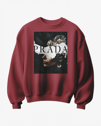Sweatshirt P Abstract da Camalestore com padrão artístico em tons neutros, tecido confortável e design moderno.