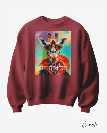 Sweatshirt H Giraffe - Camale