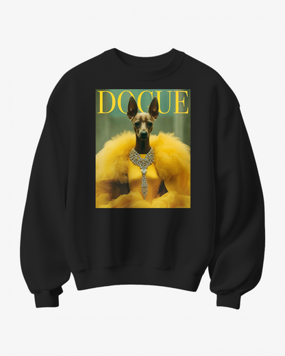 Sweatshirt amarelo Dogue da Camalestore, com design confortável e casual para cães, em tecido macio e de alta qualidade.