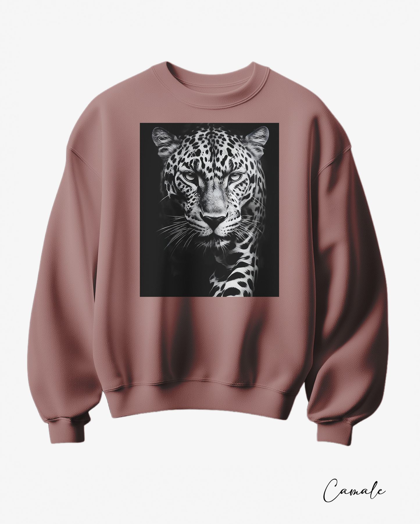 Sweatshirt Leopard B&W - Camale
