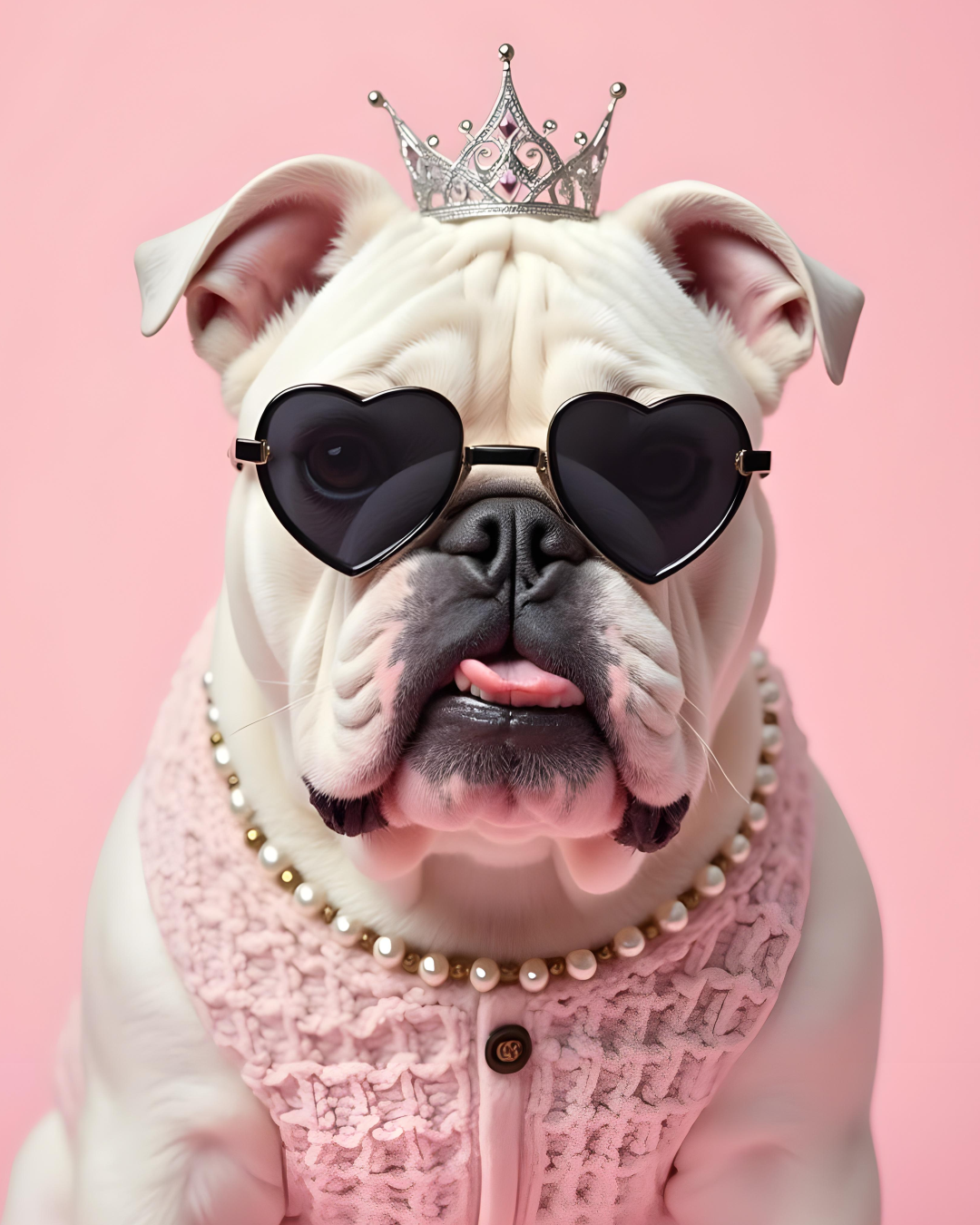 Sweatshirt Buldogue Queen - Camale