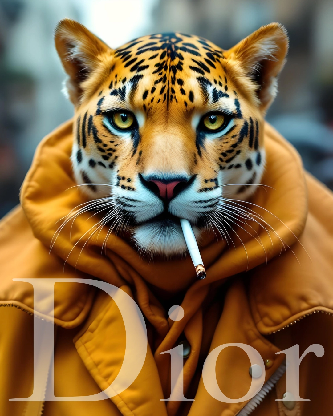 Camiseta Jaguar Raw da Camalestore, com estampa de tigre, mostrando o design detalhado na frente da t-shirt preta.