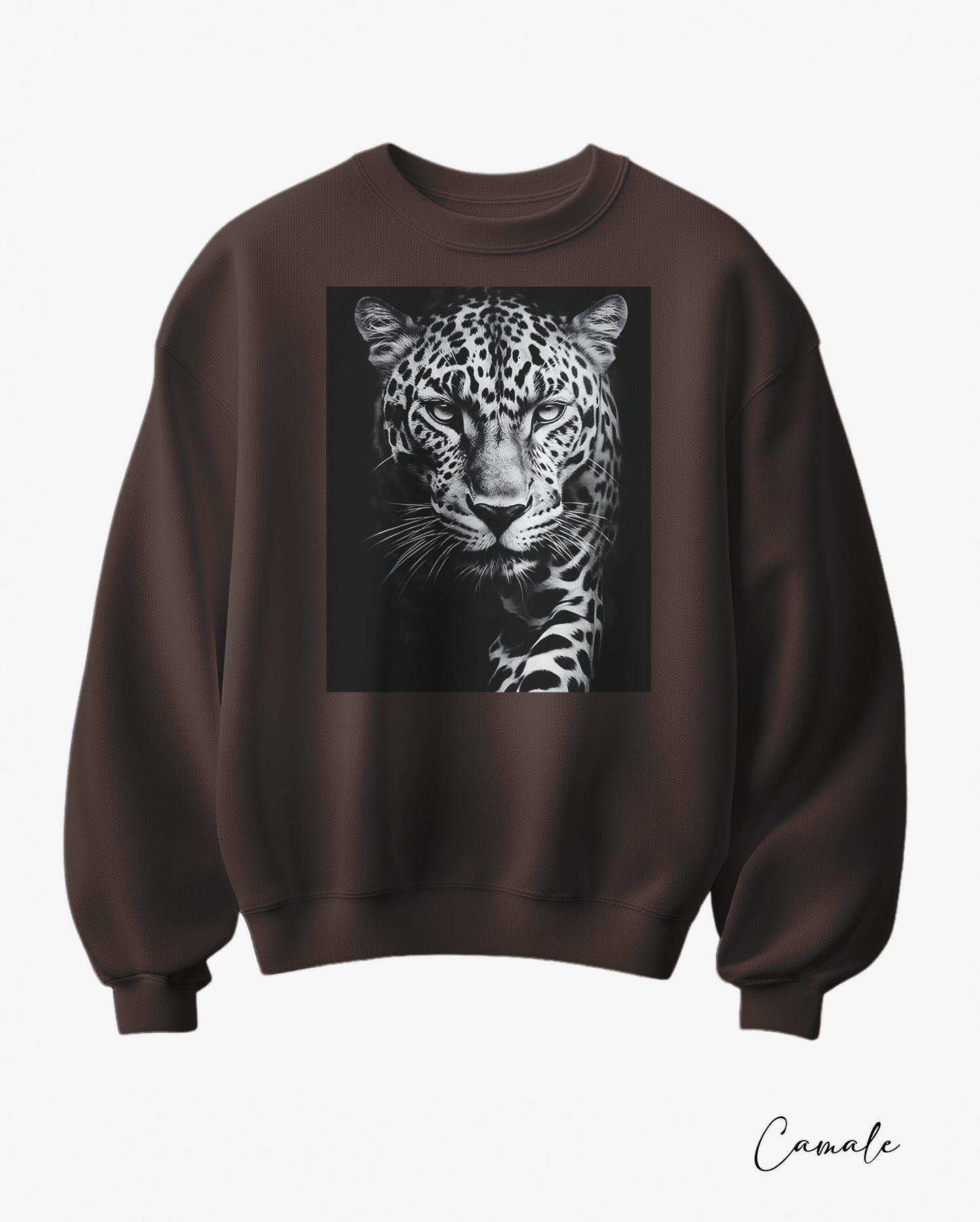 Sweatshirt Leopard B&W - Camale