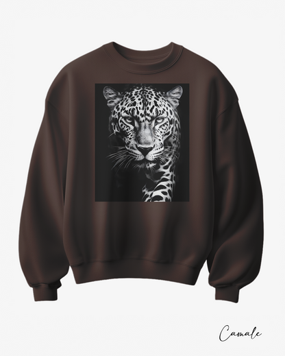 Sweatshirt Leopard B&W - Camale