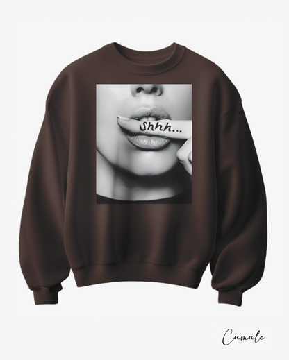 Sweatshirt Shhh - Camale