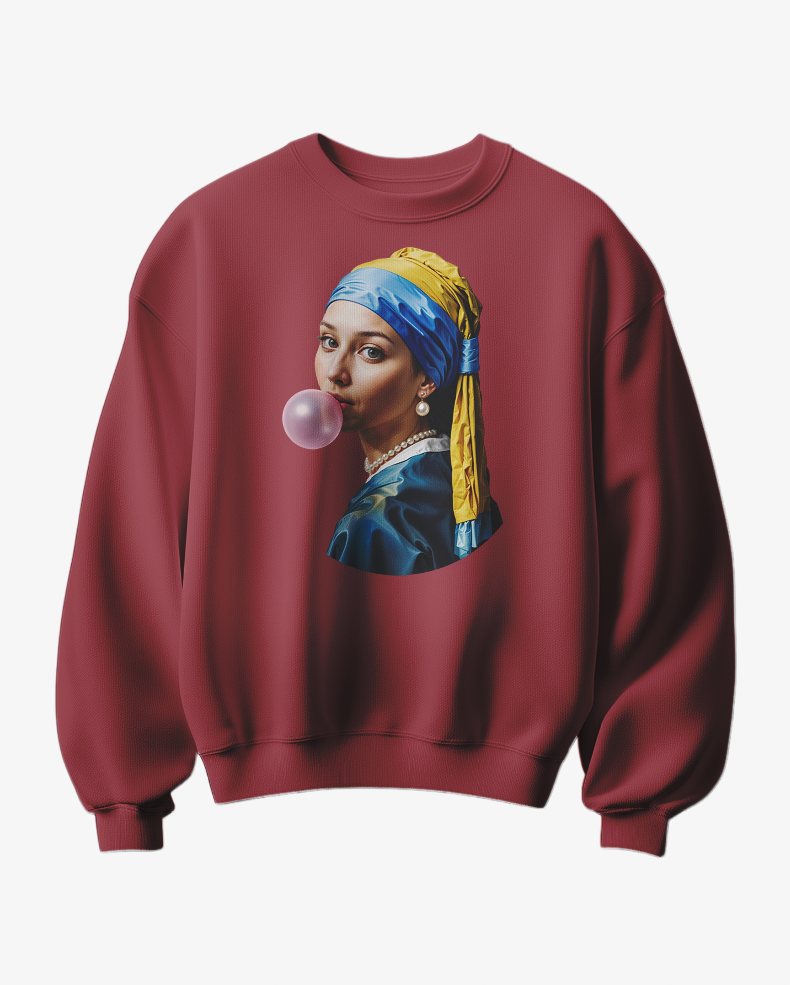 Sweatshirt Pearl Bubblegum da Camalestore com design confortável, cor rosa bubblegum e estilo casual, vista frontal.