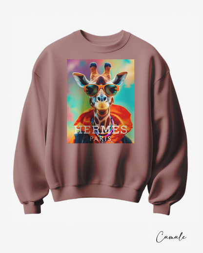 Sweatshirt H Giraffe - Camale