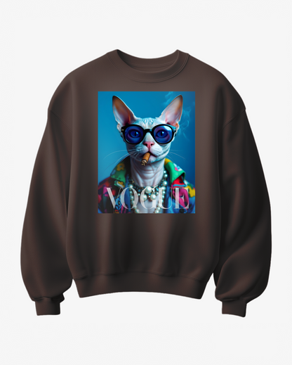 Sweatshirt Sphynx da Camalestore, com design confortável e tecido macio, apresentado numa imagem clara do produto.