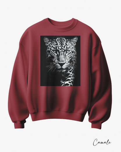 Sweatshirt Leopard B&W - Camale