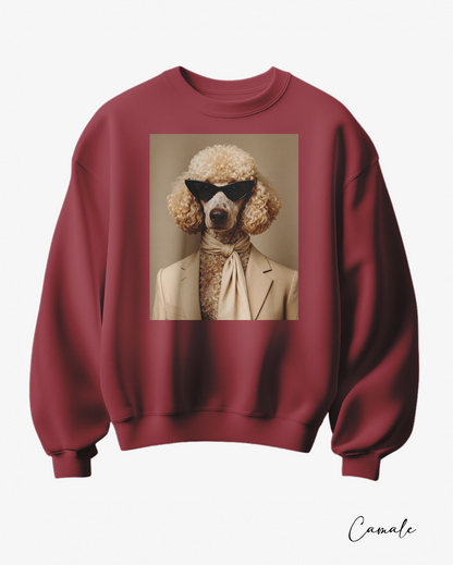 Sweatshirt poodle in Paris - Camale